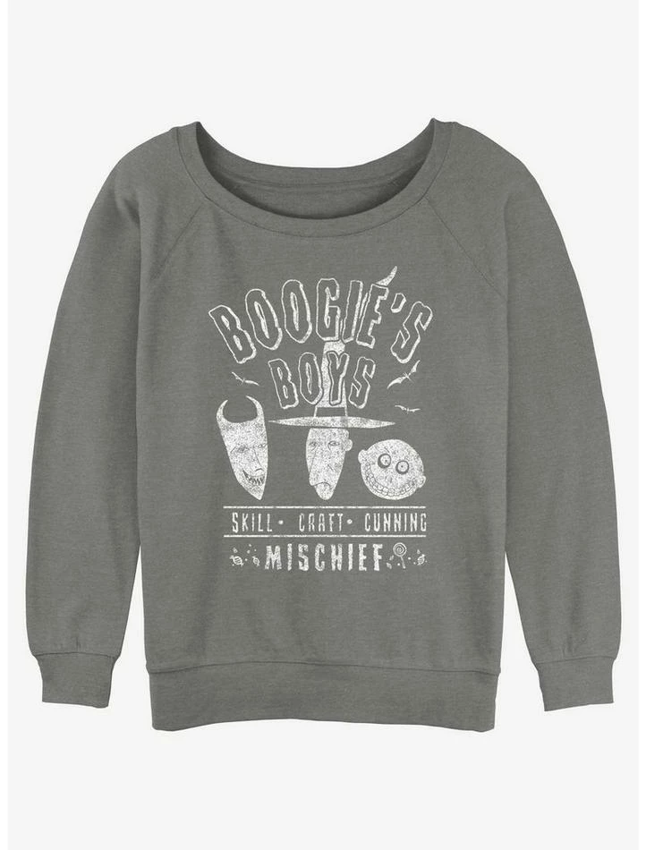 Flash Sale 👍 Disney The Nightmare Before 🎄 Christmas Boogie's Boys 👧 Girls Slouchy Sweatshirt 🔔