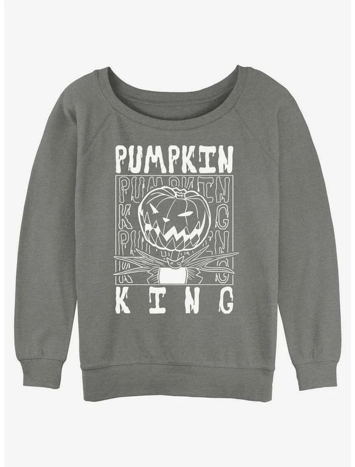 Cheapest ⌛ Disney The Nightmare Before ❄ Christmas Jack Pumpkin King 👧 Girls Slouchy Sweatshirt 🌟