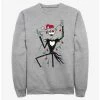 Coupon 🧨 Disney The Nightmare Before 🎅 Christmas Santa Jack 🎅 Christmas Lights Sweatshirt 💯