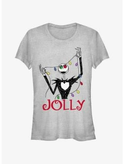 Buy ❤️ Disney The Nightmare Before ❄ Christmas Jack Jolly Lights 👧 Girls T-Shirt ✔️