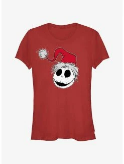Coupon 🔥 Disney The Nightmare Before 🎄 Christmas Santa Hat Jack 👧 Girls T-Shirt ❤️