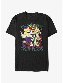 Flash Sale 🎉 Disney The Nightmare Before 🎄 Christmas Season's Creepings From Oogie, Jack, and Sally Extra Soft T-Shirt 🔥