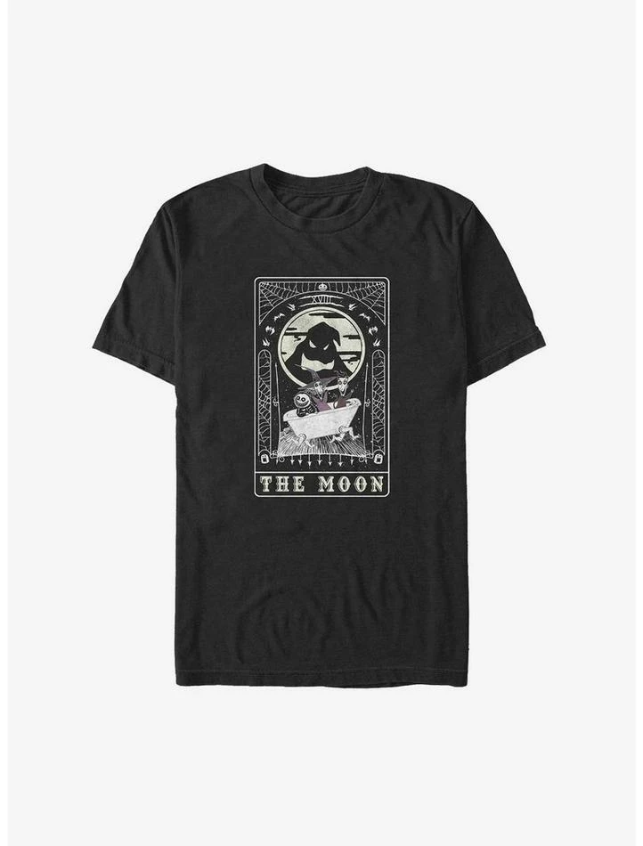 Cheap 🤩 Disney The Nightmare Before 🎅 Christmas Oogie Moon Tarot Card Big & Tall T-Shirt 😀
