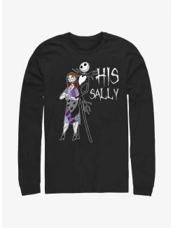 Flash Sale 🥰 Disney The Nightmare Before 🔔 Christmas His Sally Long-Sleeve T-Shirt 🎉