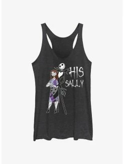Best Sale 🛒 Disney The Nightmare Before 🎄 Christmas His Sally 👧 Girls Tank Top 😀