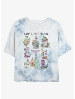 Promo 😍 Disney The Nightmare Before 🎄 Christmas Sally's Apothecary Tie-Dye 👧 Girls Crop T-Shirt 👏