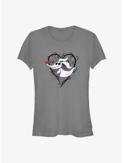 Cheap 🔥 Disney The Nightmare Before ❄ Christmas Zero Heart 👧 Girls T-Shirt 🤩