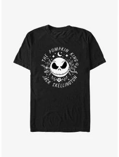 Cheap 🎁 Disney The Nightmare Before 🔔 Christmas Jack Skellington Pumpkin King Face T-Shirt ✨