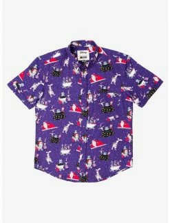 Best Sale ⭐ RSVLTS Disney Nightmare Before ❄ Christmas "Get Sandy Claws" KUNUFLEX Short Sleeve 👚 Shirt 🌟