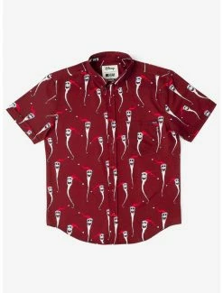 Hot Sale 🥰 RSVLTS Disney Nightmare Before ❄ Christmas "Festive Jack" KUNUFLEX Short Sleeve 👚 Shirt 💯
