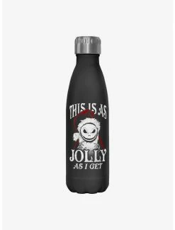 Best deal 🥰 Disney The Nightmare Before 🎄 Christmas Santa Jack As Jolly As I Get Water Bottle 🔔